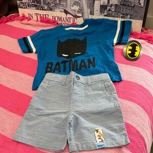 Batman Blue and Black Kids Matching Set
